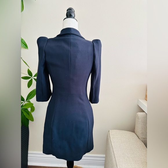 Zara | Blazer Dress with Pearl Buttons - Picture 14 of 16